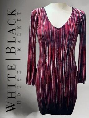 White House Black Market • Sparkling Embellished Sheath Dress || Small